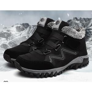 Fashion Black Hiking Boots Outdoor HIking Walking Sneaker Hi Top Non Slip 40 NEW